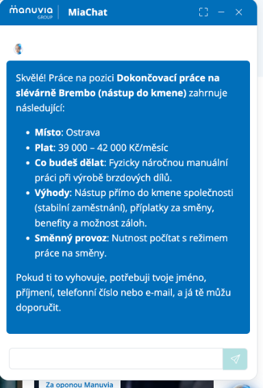 MIA: Naša AI náborová asistentka už pracuje naplno