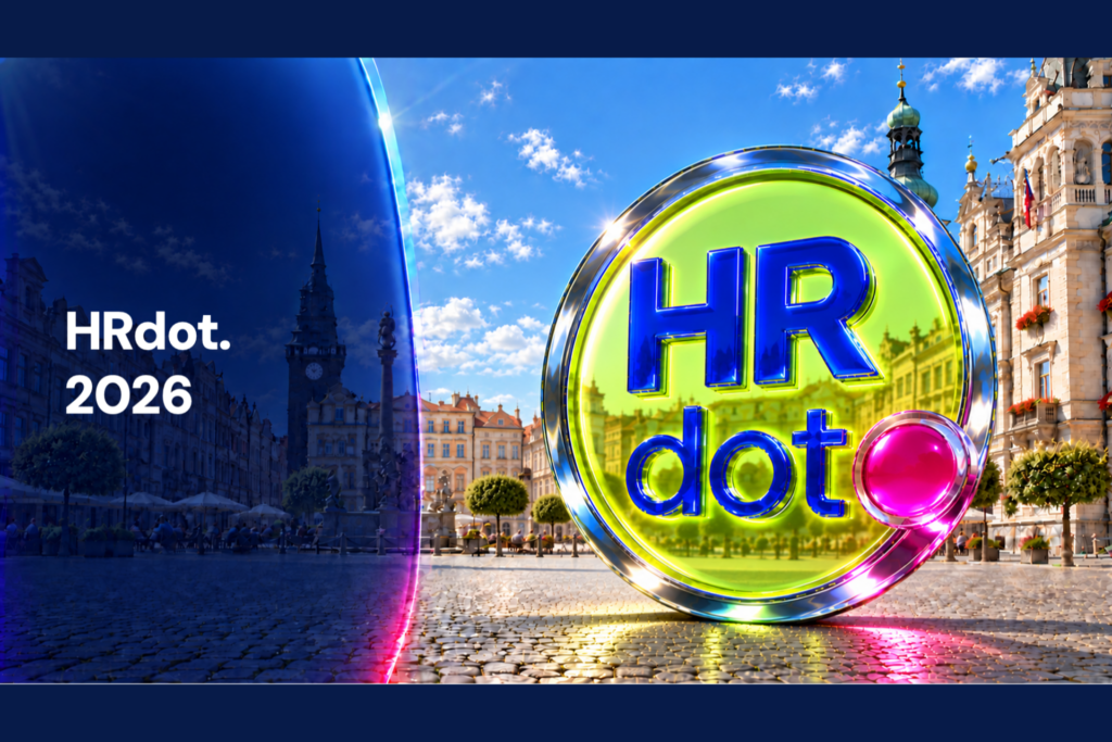 HRdot 2026 – vizuál konference v Pardubicích s kompletním logem HRdot